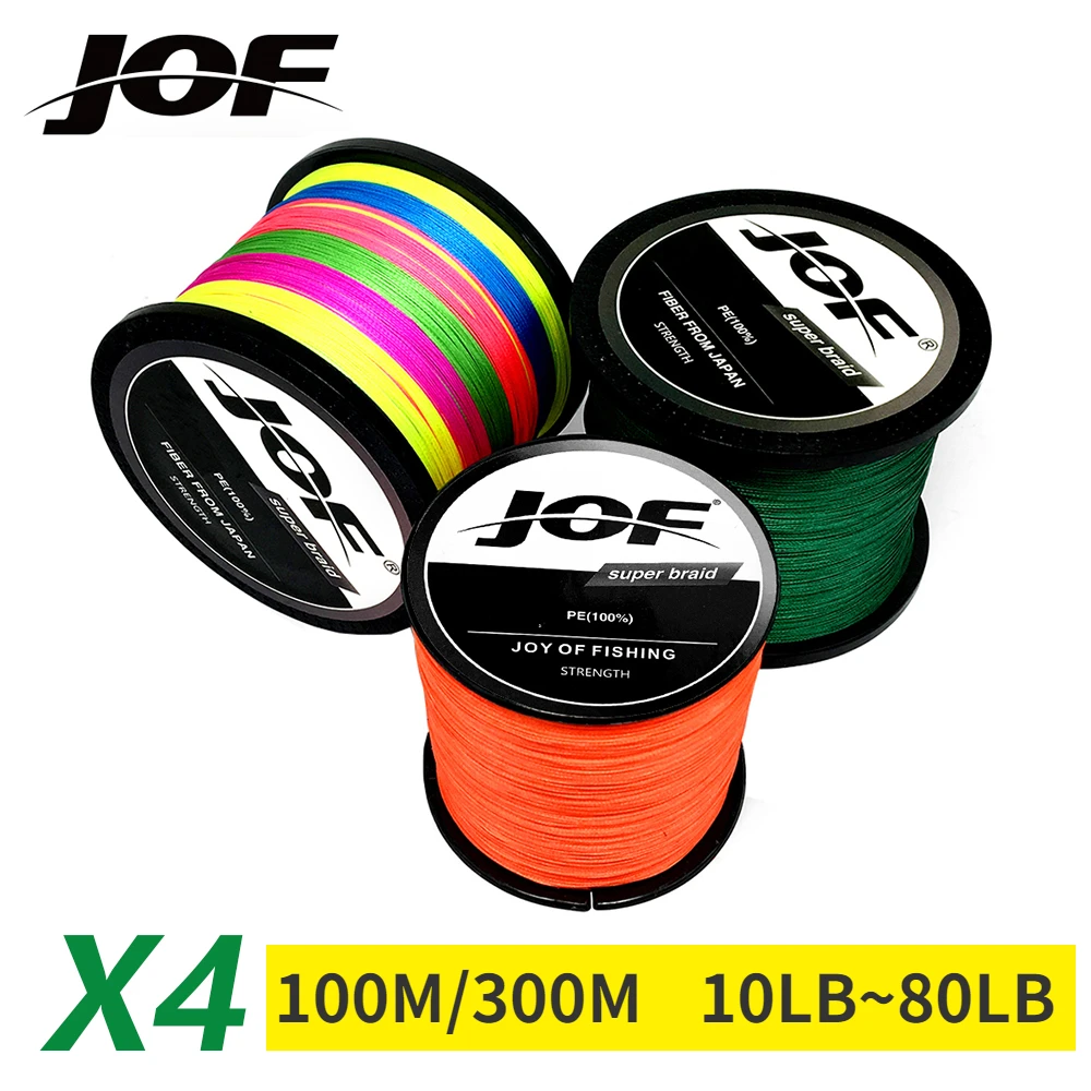 Copolymer Line - JOF-Fil de pêche PE tressé multicolore,