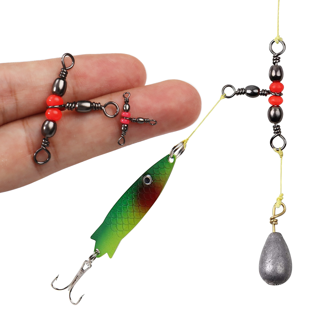 Saltwater Line - Connecteur de pêche triple T-Swivel, émerillon