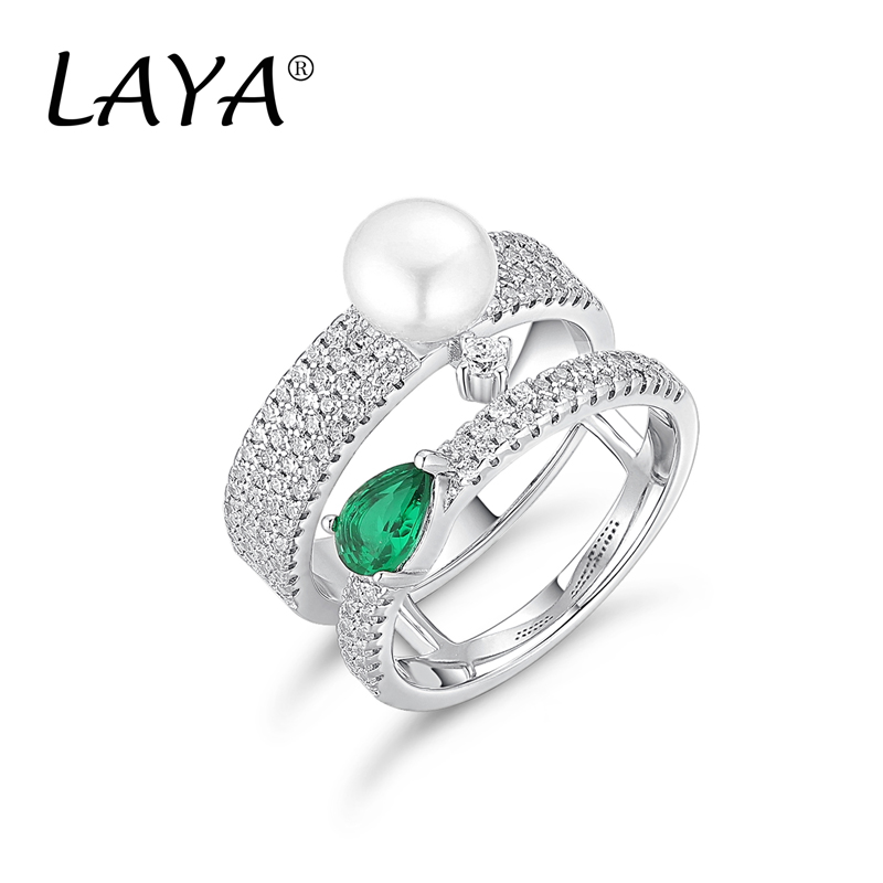 Freshwater Line - Bague double ligne en argent regardé