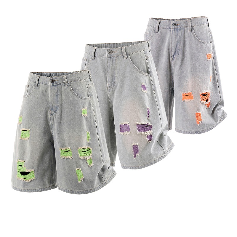Shorts en jean déchirés doublé - Fly Line avis et prix