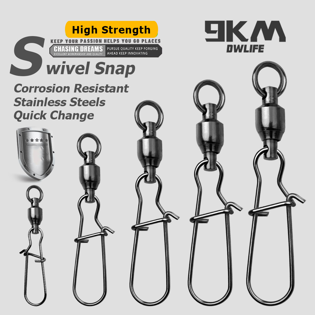 9KM 10PCS Émerillons à rouleme - Saltwater Line avis et prix