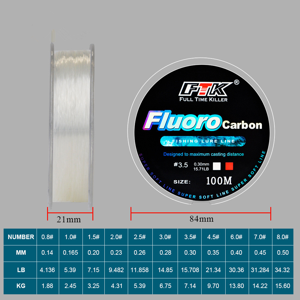 Ligne de pêche avec appâts en  - Fluorocarbon Line avis et prix