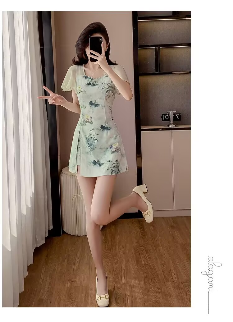 Ensemble deux pièces Cheongsam - Fly Line avis et prix